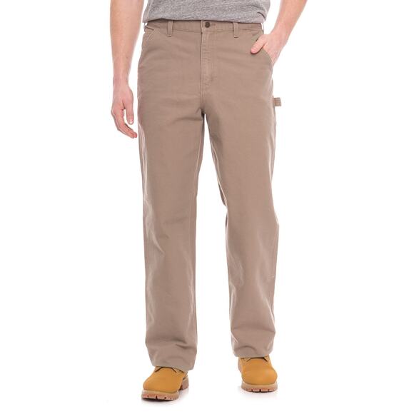 Carhartt B11 Washed Duck Work Pants Cargo Dark Khaki Tan Wet Pants size 36 x 30 - Picture 1 of 13